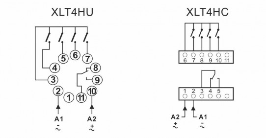 CONNECTIONS SCHEME  XLT4HU - XLT4HC